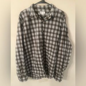 Gap, Men’s Plaid Button Down Shirt, Large